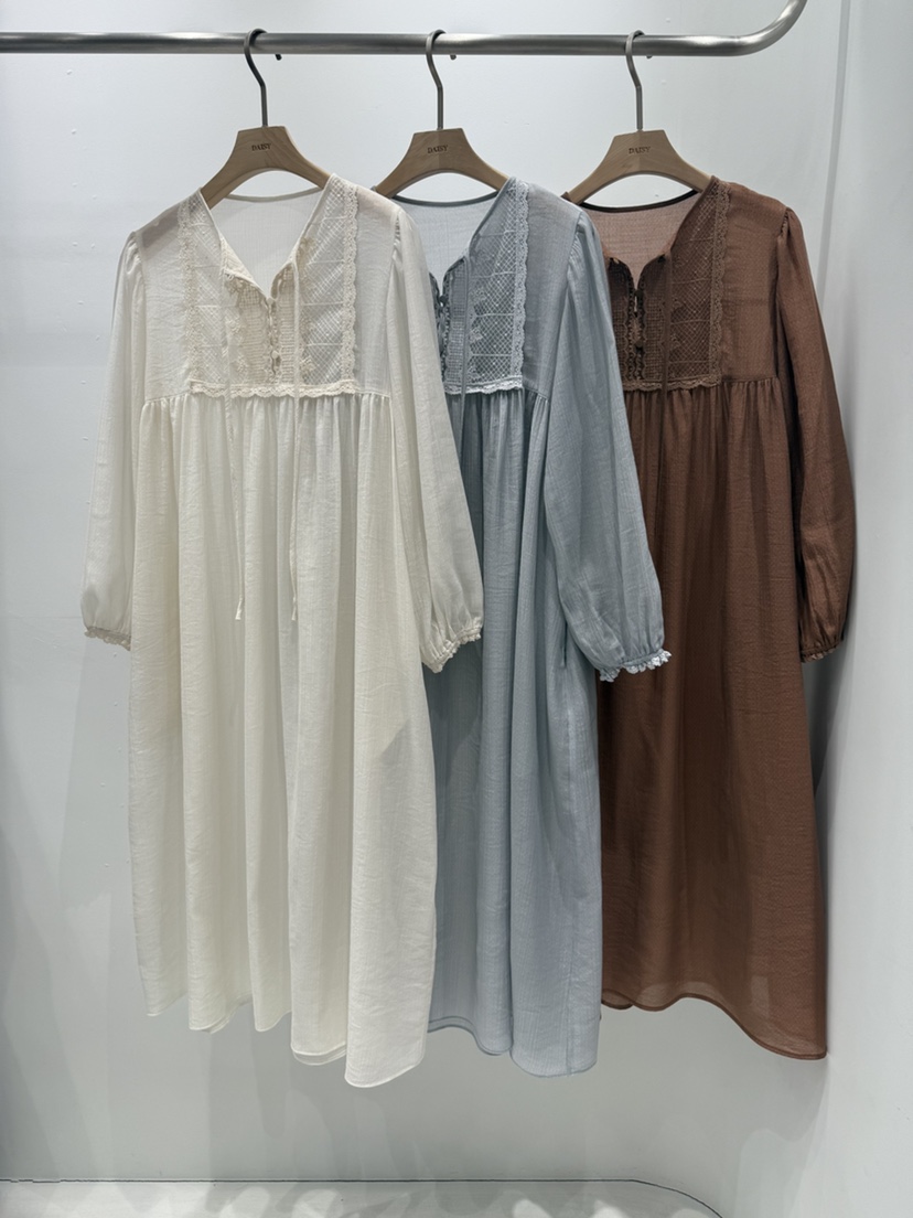 DAISY韓國直郵女裝新品休閑職業25春夏時尚熱賣推薦連衣裙長款DAISY連衣裙