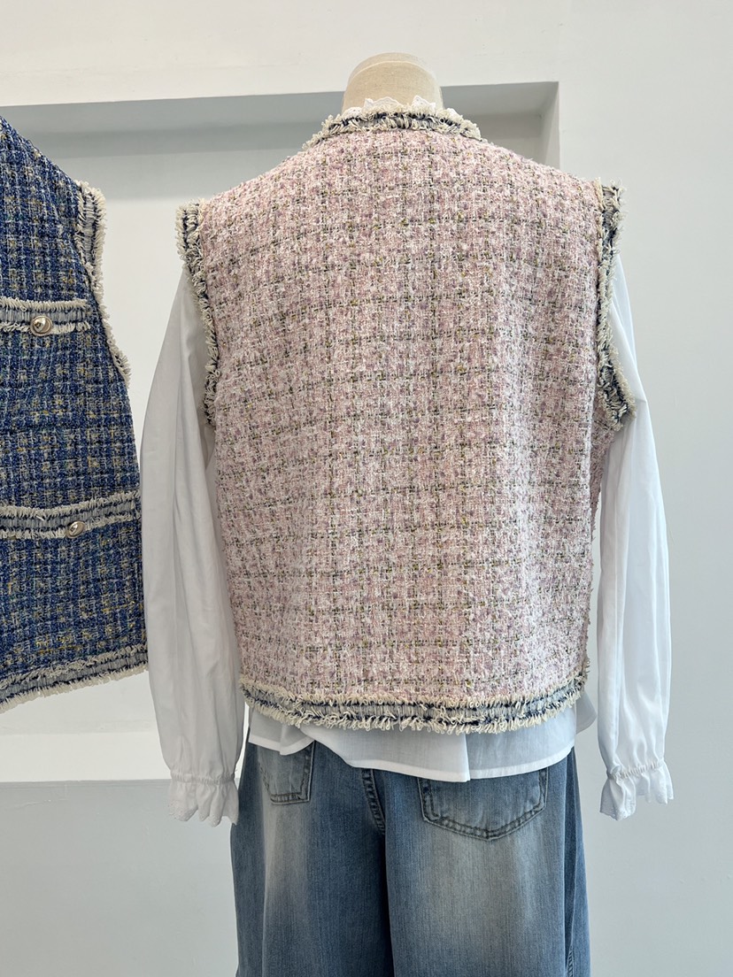 LAUNDRY韓國直郵女裝新品推薦真品休閑職業人氣時尚馬甲粗花呢LAUNDRY馬甲