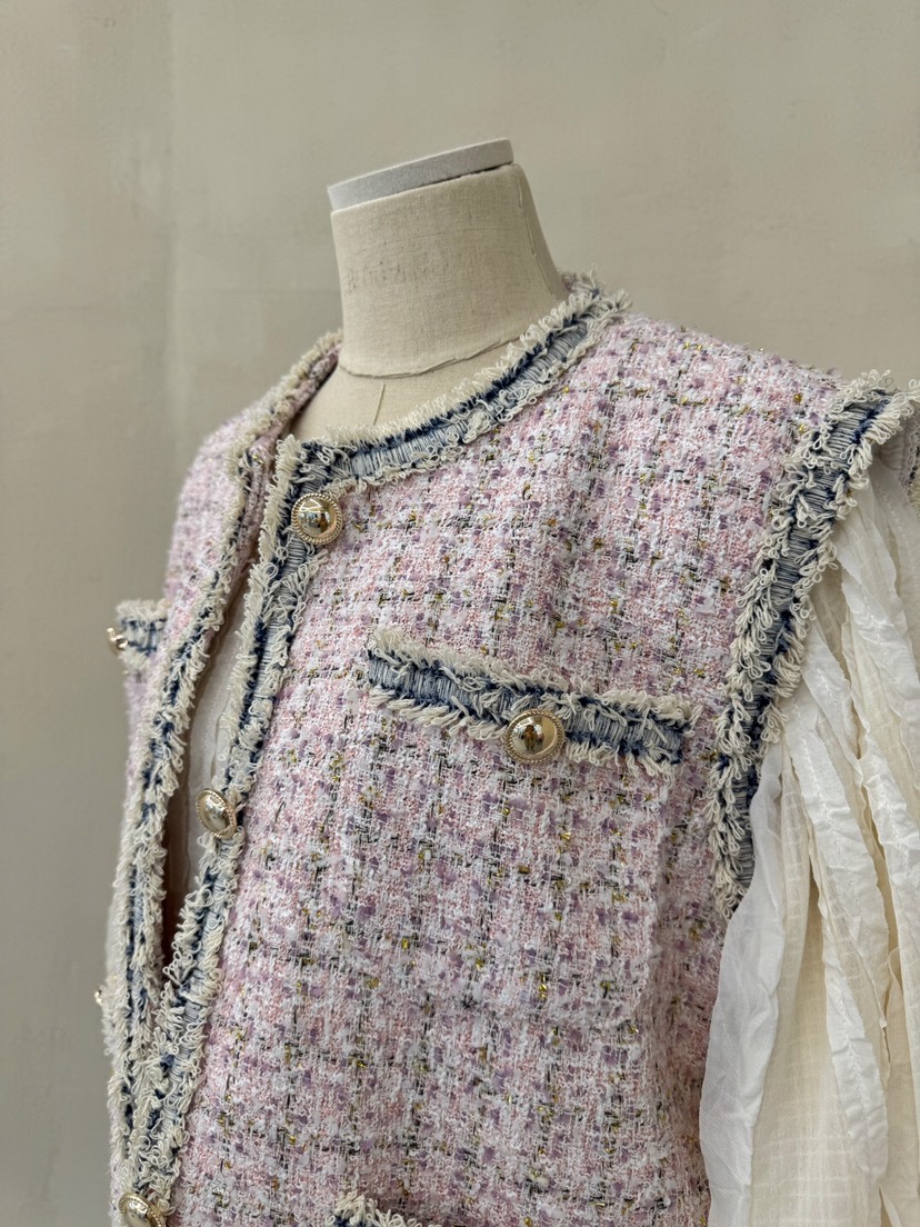 LAUNDRY韓國直郵女裝新品推薦真品休閑職業人氣時尚馬甲粗花呢LAUNDRY馬甲