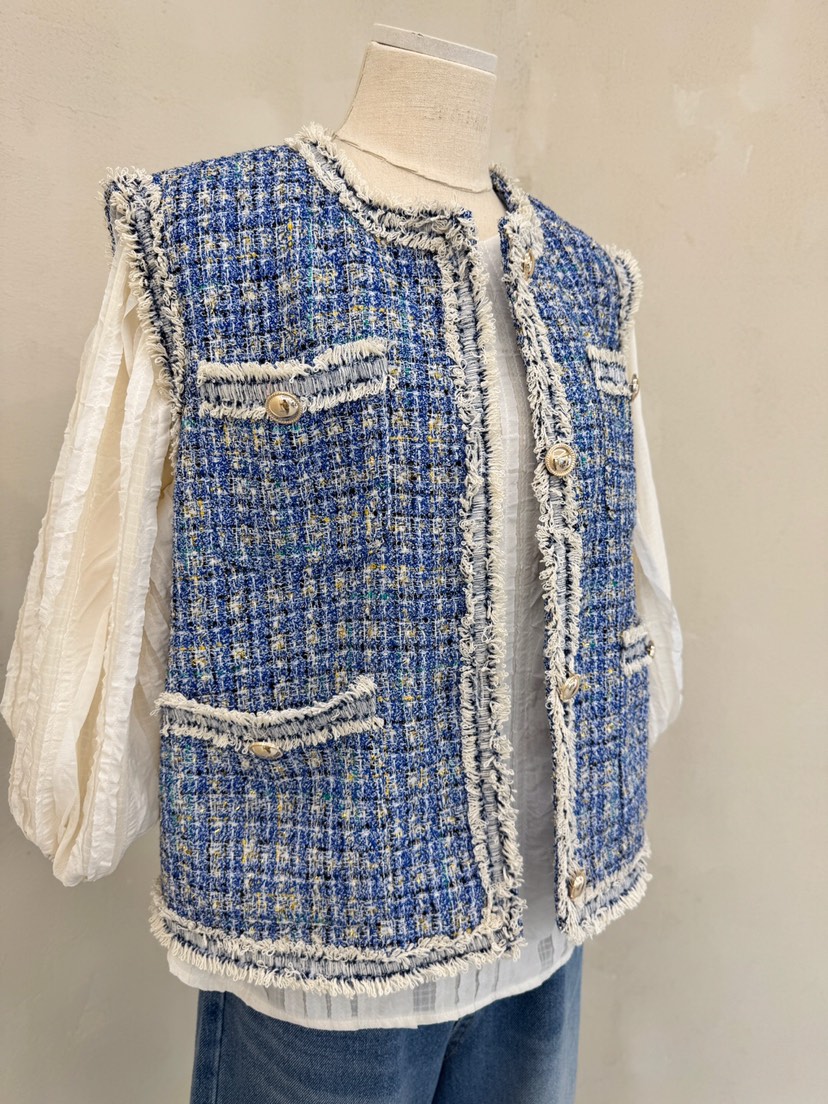 LAUNDRY韓國直郵女裝新品推薦真品休閑職業人氣時尚馬甲粗花呢LAUNDRY馬甲