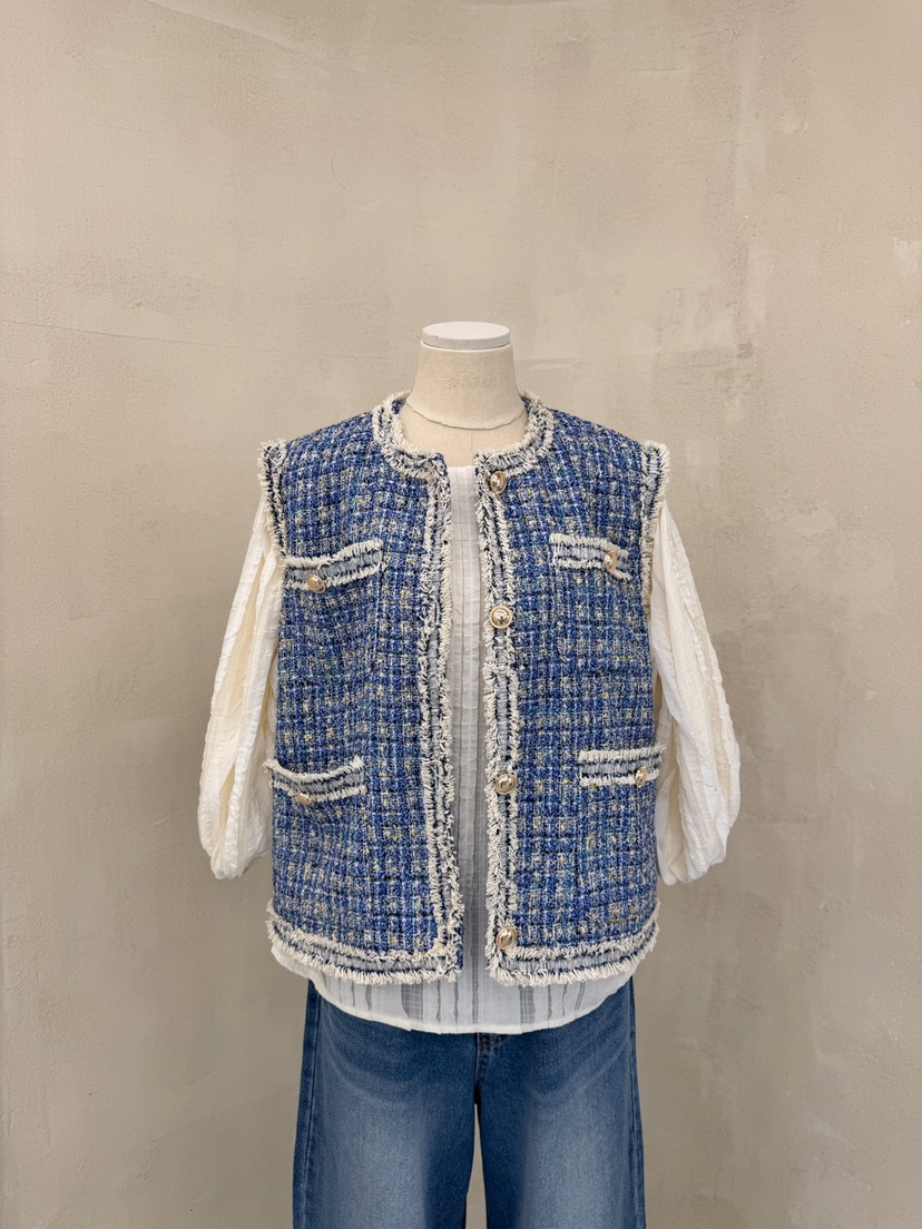 LAUNDRY韓國直郵女裝新品推薦真品休閑職業人氣時尚馬甲粗花呢LAUNDRY馬甲圖色2
