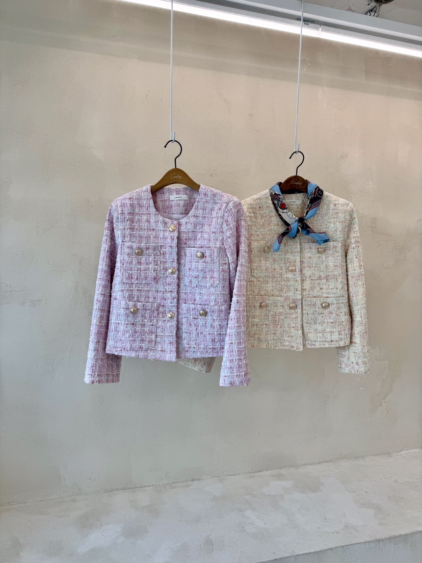 LAUNDRY直郵韓國代購女裝新品人氣時尚休閑推薦夾克粗花呢口袋LAUNDRY夾克