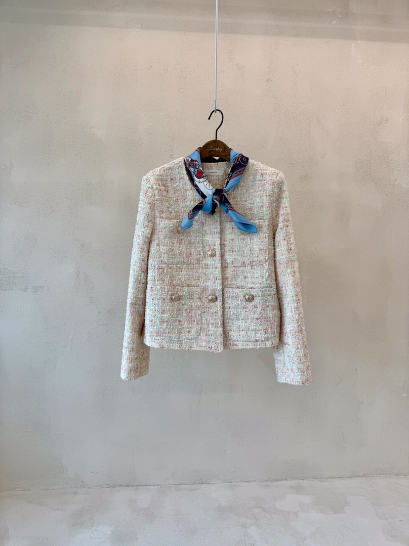 LAUNDRY直郵韓國代購女裝新品人氣時尚休閑推薦夾克粗花呢口袋LAUNDRY夾克圖色1