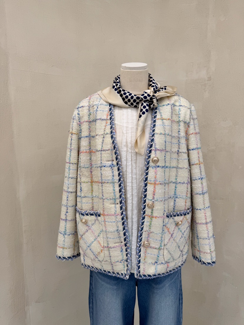 LAUNDRY韓國直郵東大門代購女裝新品休閑職業真品夾克粗花呢LAUNDRY夾克圖色2