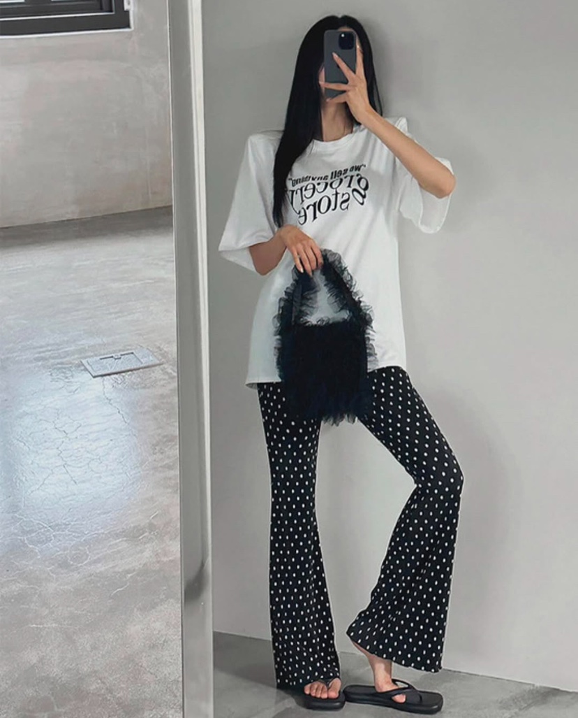 BYRING韓國直郵東大門代購女裝新款職業休閑熱賣休閑褲喇叭BYRING休閑褲