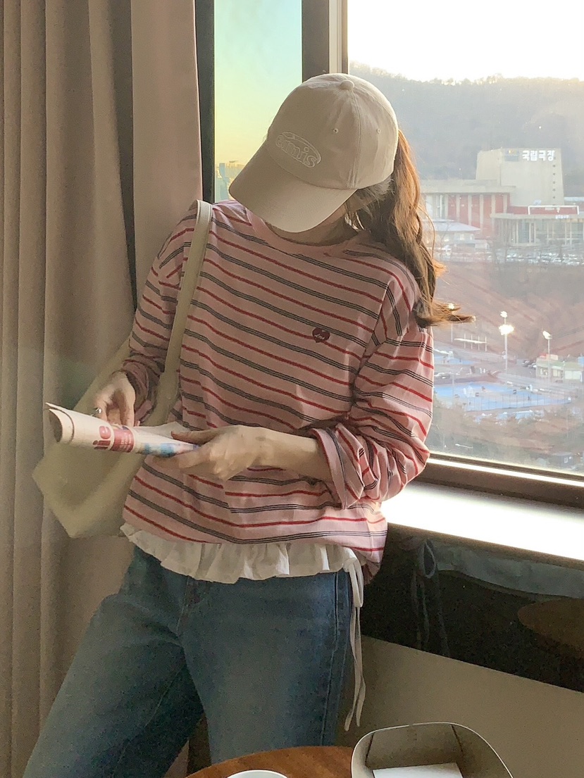 FORMSTUDIO韓國直郵東大門代購女裝新款真品人氣25春夏長袖T恤FORMSTUDIO長袖T恤