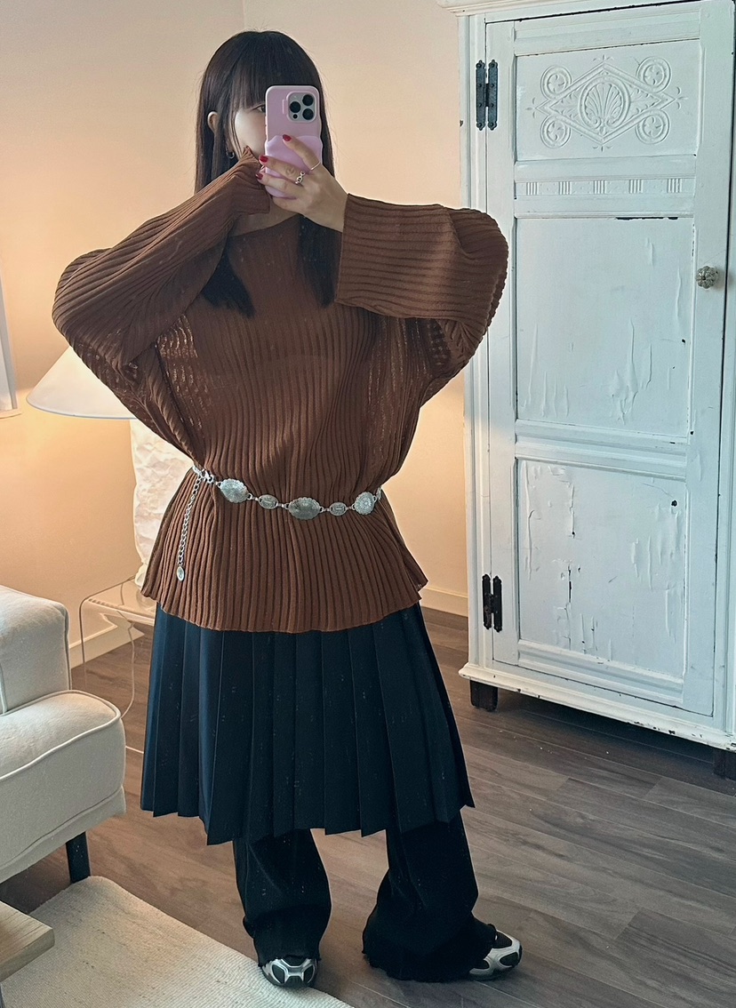 BYRING東大門實拍女裝新款時尚推薦熱賣真品人氣休閑褲喇叭BYRING休閑褲