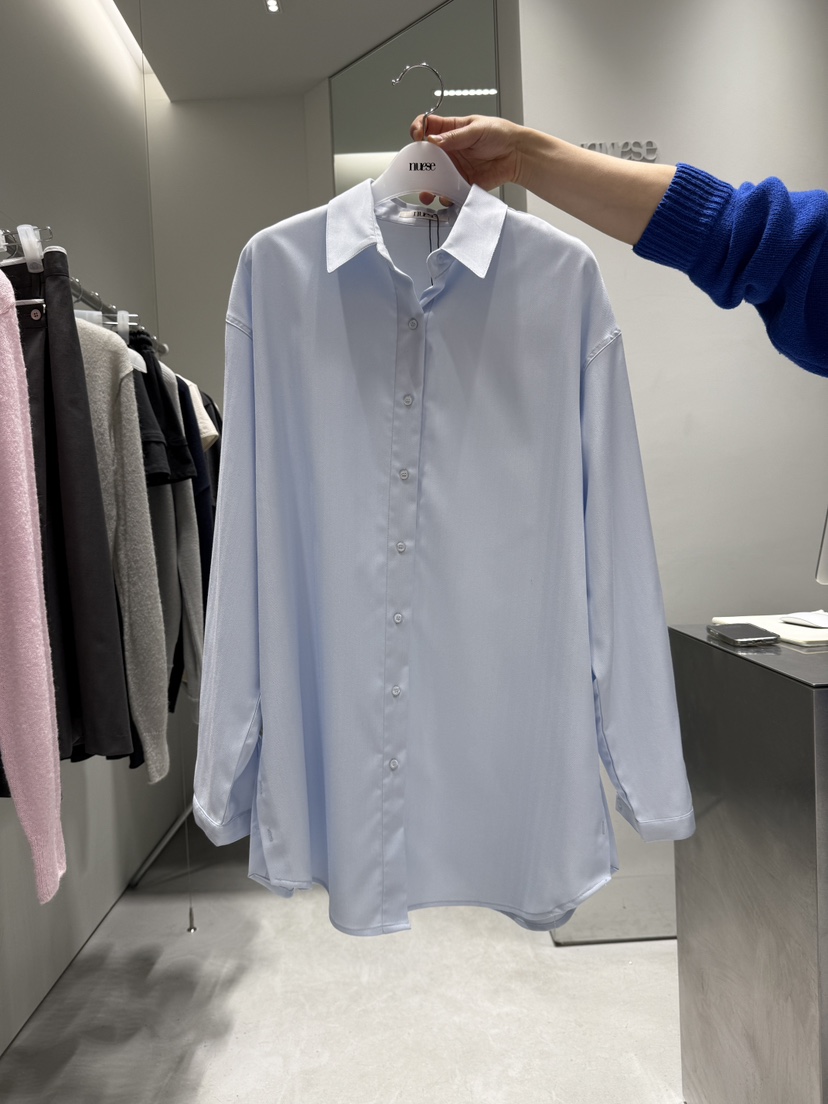 NUESE東大門實拍女士新款25春夏休閑職業時尚推薦襯衫蕾絲衫NUESE襯衫/蕾絲衫