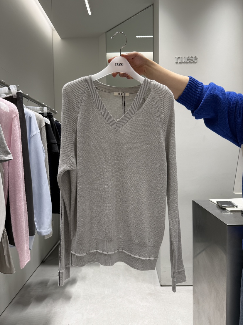 NUESE韓國直郵女裝新品休閑時尚真品熱賣職業25春夏人氣針織衫NUESE針織衫圖色2