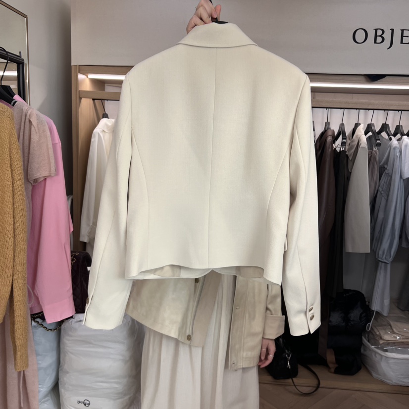 OBJET東大門代購女裝新品人氣職業時尚25春夏真品熱賣推薦夾克love us u/OBJET夾克