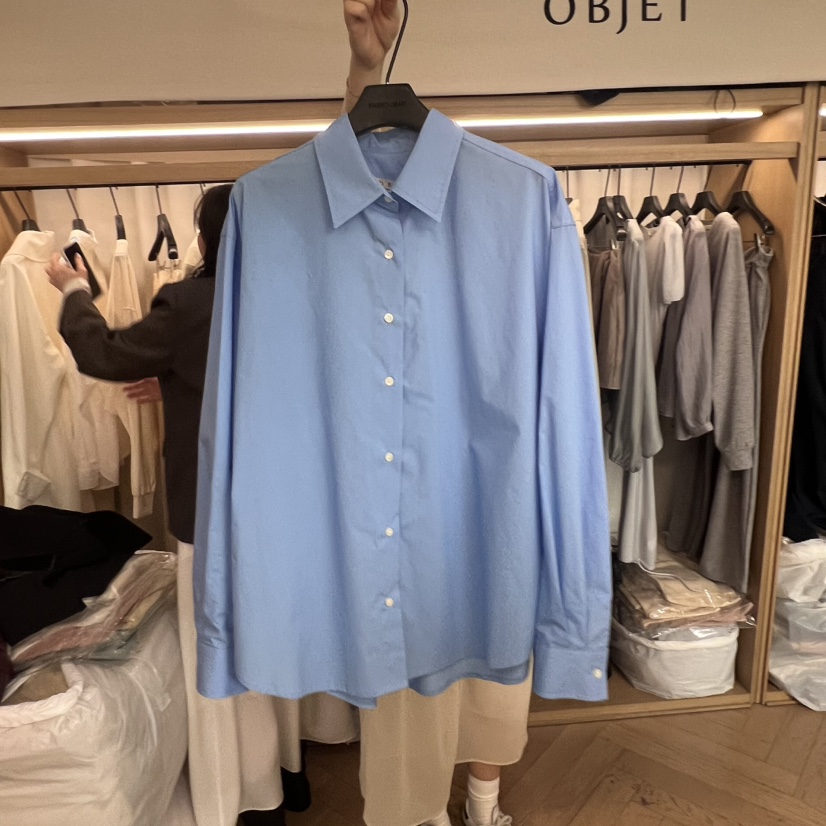 OBJET韓國直郵女裝新款熱賣推薦時尚人氣職業真品襯衫蕾絲衫love us u/OBJET襯衫/蕾絲衫圖色2