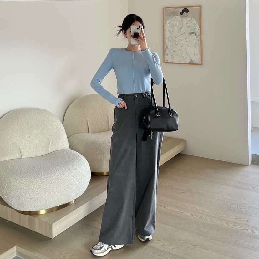 AMUSE SEOUL韓國直郵女裝新品職業推薦熱賣時尚休閑長袖T恤AMUSE SEOUL長袖T恤