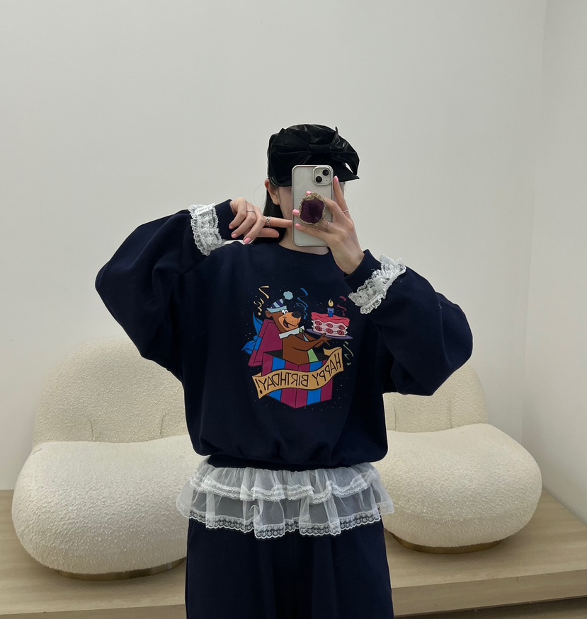 AMUSE SEOUL韓國直郵女士新款25春夏休閑推薦人氣時尚衛衣AMUSE SEOUL衛衣