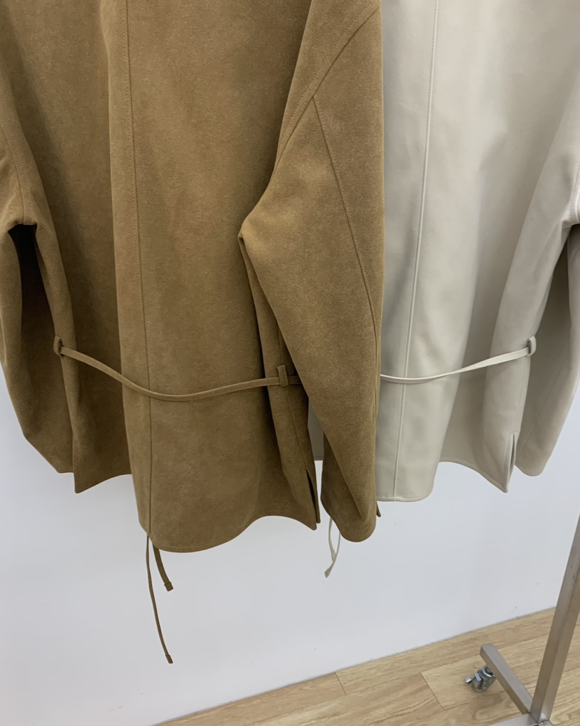 UTRE韓國直郵東大門代購女裝新品真品休閑推薦夾克含腰繩麂皮UTRE夾克