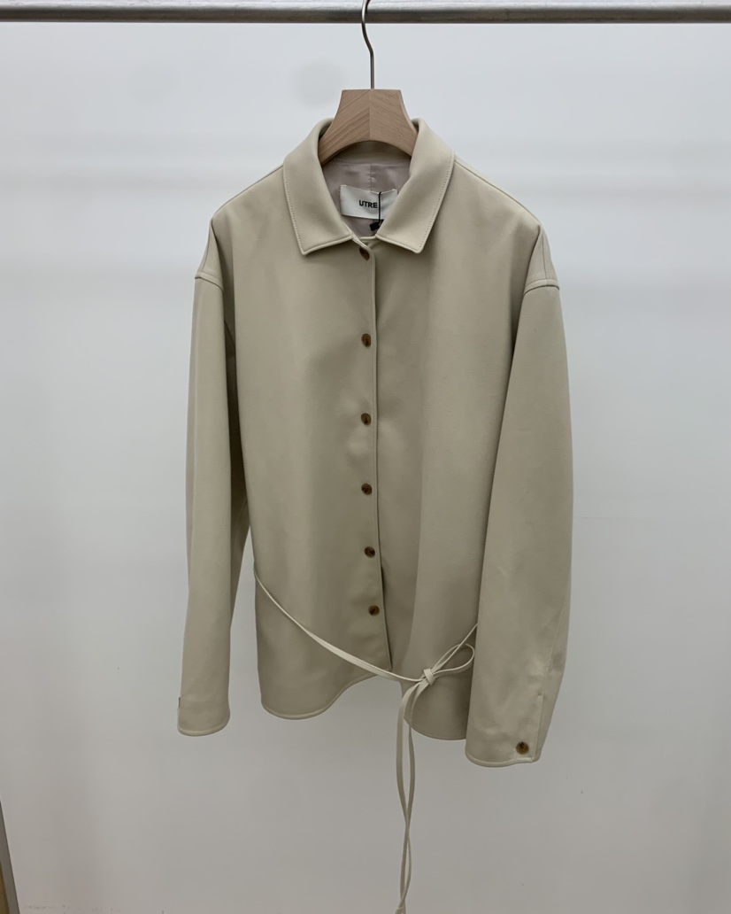 UTRE韓國直郵東大門代購女裝新品真品休閑推薦夾克含腰繩麂皮UTRE夾克圖色2