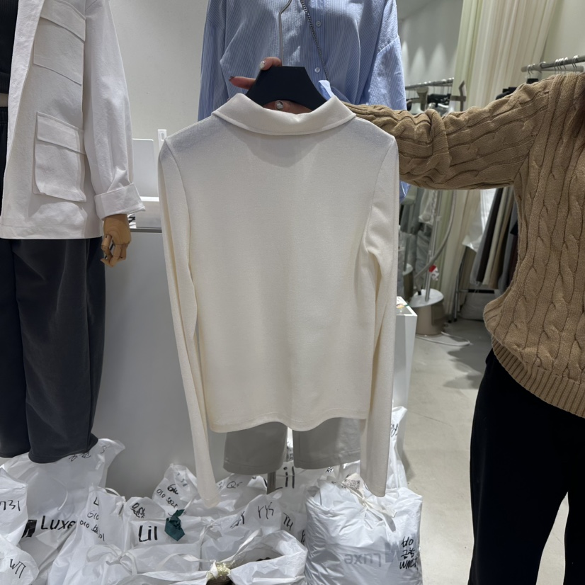 LIL韓國直郵東大門代購女裝新品人氣真品25春夏長袖T恤羊毛衫LIL長袖T恤