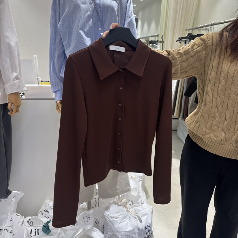 LIL韓國直郵東大門代購女裝新品人氣真品25春夏長袖T恤羊毛衫LIL長袖T恤圖色2
