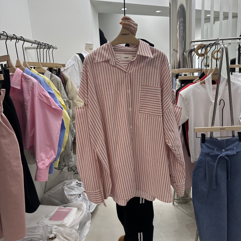VENEFIT韓國直郵東大門實拍女裝新品時尚真品休閑襯衫蕾絲衫VENEFIT/JENNIE襯衫/蕾絲衫圖色2