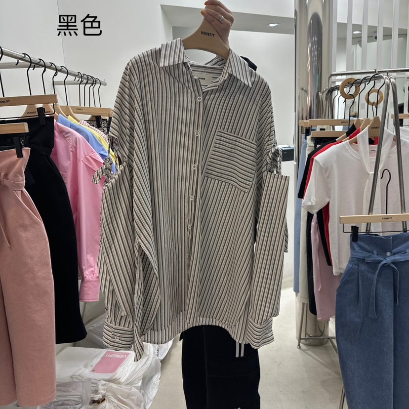 VENEFIT韓國直郵東大門實拍女裝新品時尚真品休閑襯衫蕾絲衫VENEFIT/JENNIE襯衫/蕾絲衫圖色3