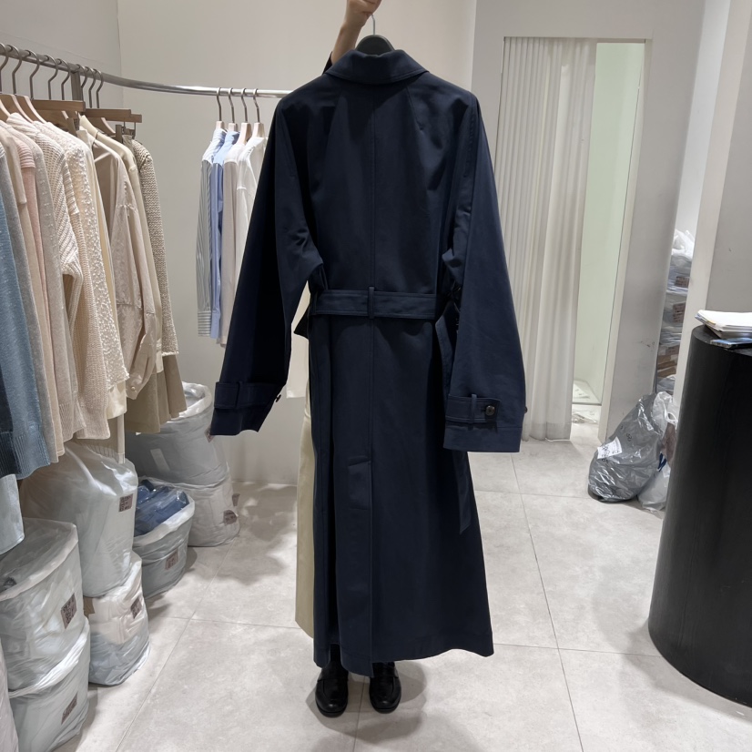 GLOW AND NYMPH直郵韓國代購女裝新品休閑真品長款風衣腰帶GLOW AND NYMPH長款風衣