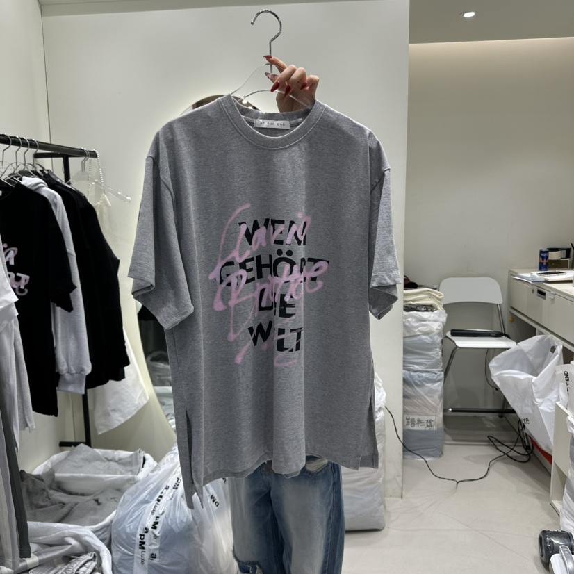 AT THE END韓國直郵女裝新品25春夏推薦真品職業人氣時尚T恤AT THE ENDT恤圖色3