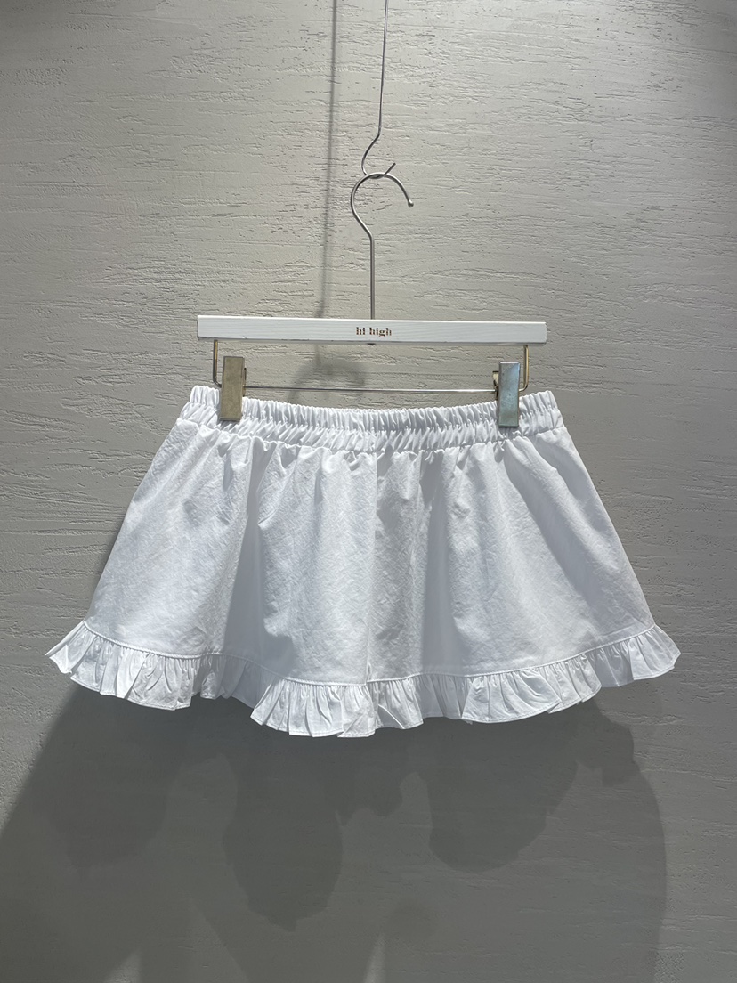 HI HIGH韓國直郵女裝新款熱賣真品休閑推薦職業短裙荷葉邊SEESTAR/hi high短裙