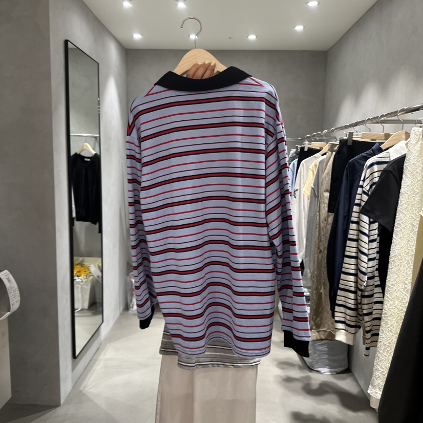 X-MOOD韓國直郵東大門實拍女裝新款25春夏人氣熱賣長袖T恤X-MOOD長袖T恤