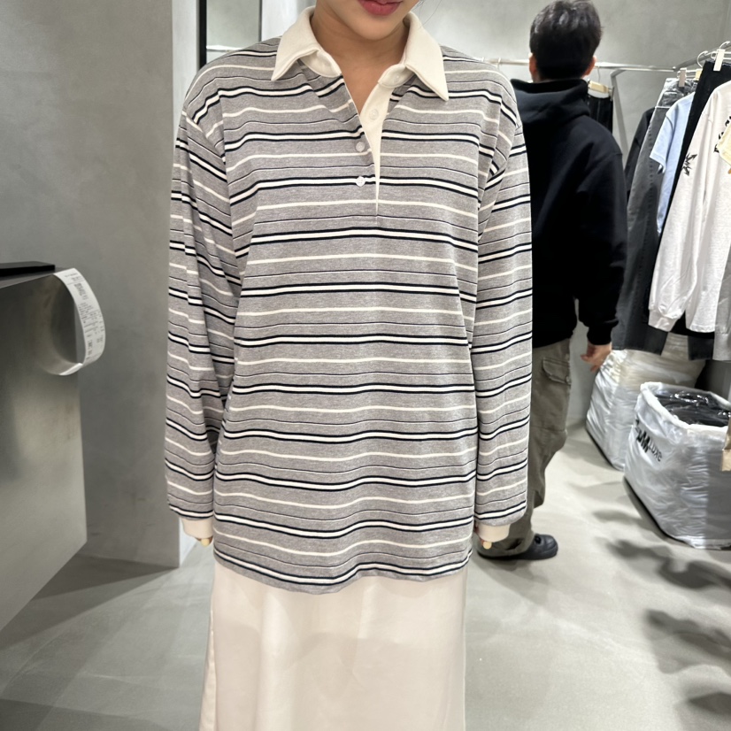 X-MOOD韓國直郵東大門實拍女裝新款25春夏人氣熱賣長袖T恤X-MOOD長袖T恤
