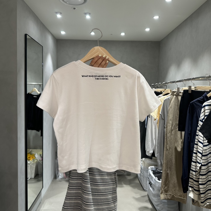 X-MOOD韓國直郵女裝新款職業真品時尚25春夏休閑熱賣T恤刺繡X-MOODT恤