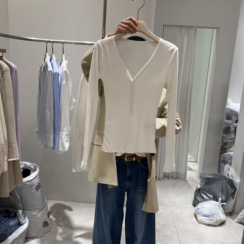 GLOW AND NYMPH直郵韓國代購女裝新品職業休閑真品長袖T恤GLOW AND NYMPH長袖T恤圖色3
