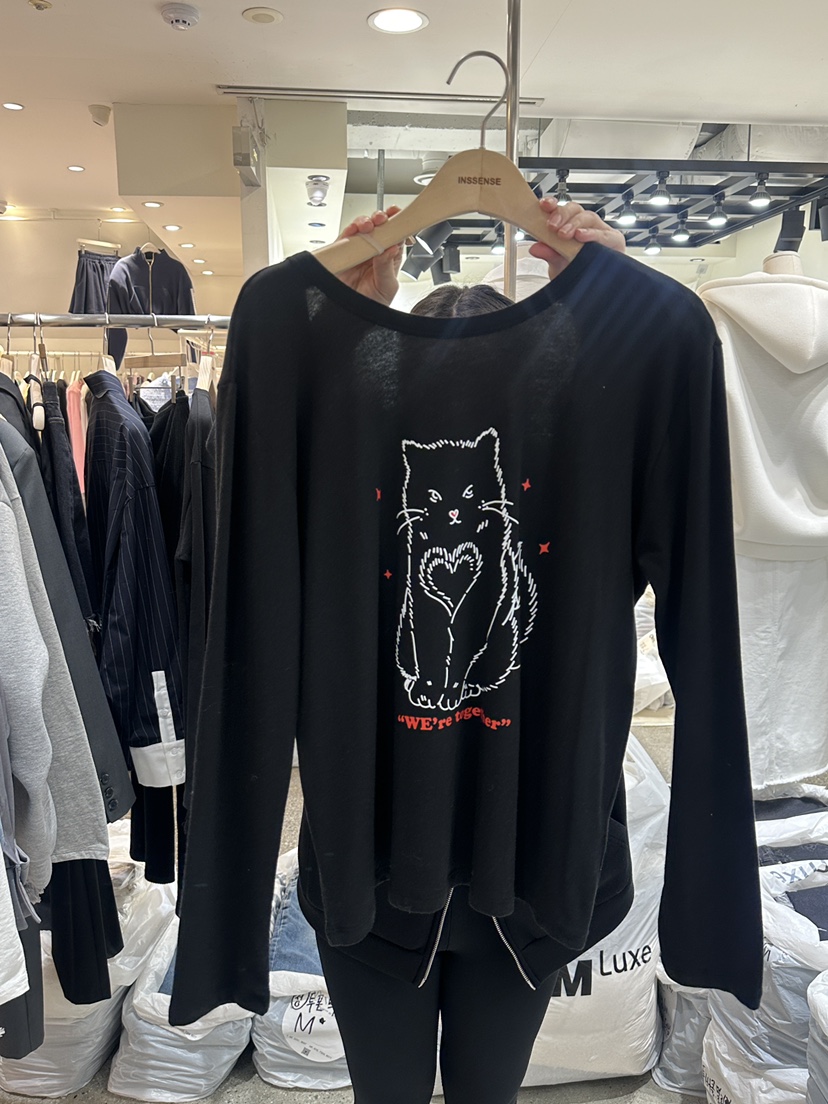 INSSENSE-A韓國直郵東大門代購女裝新品時尚休閑熱賣長袖T恤INSSENSE-A長袖T恤圖色2
