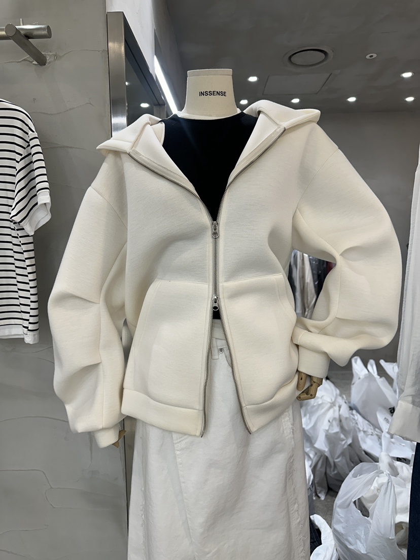 INSSENSE-A直郵韓國代購女裝新款休閑職業推薦人氣夾克連帽INSSENSE-A夾克