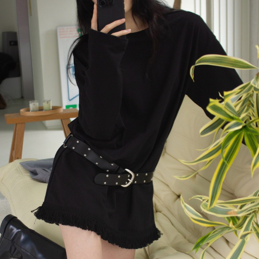 INSSENSE-A韓國直郵東大門代購女裝新款25春夏熱賣連衣裙流蘇INSSENSE-A連衣裙
