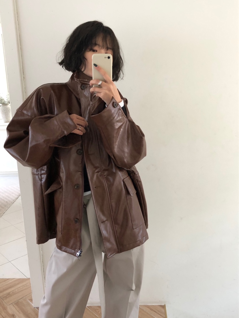 BONHEUR韓國直郵東大門代購女裝新品推薦人氣真品時尚熱賣皮衣BONHEUR-2件起皮衣