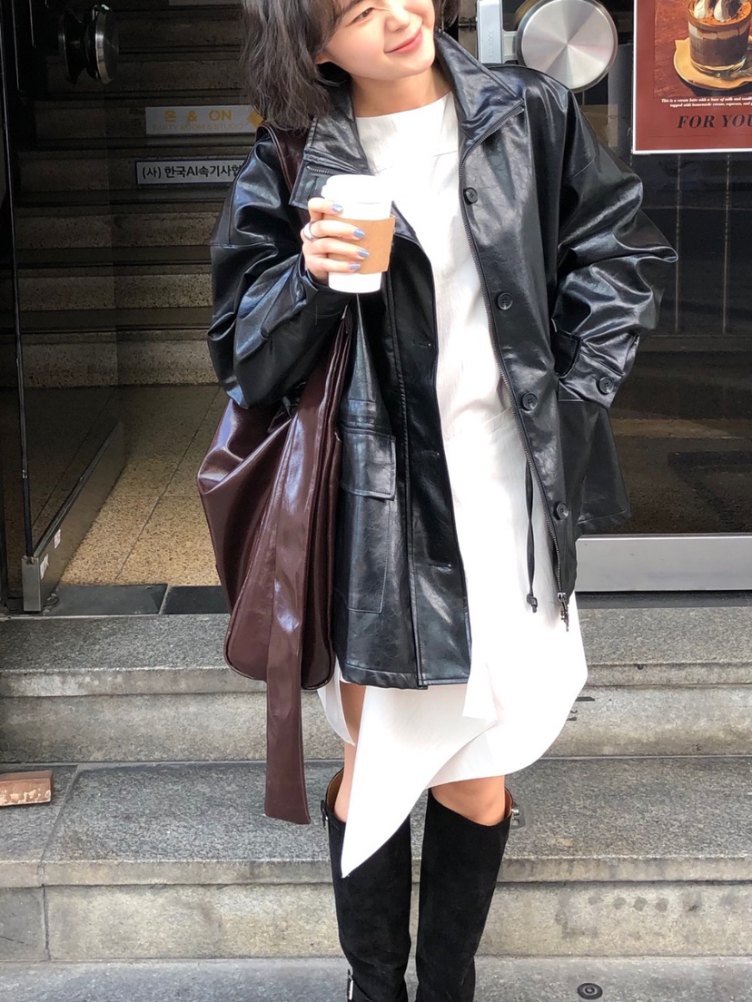 BONHEUR韓國直郵東大門代購女裝新品推薦人氣真品時尚熱賣皮衣BONHEUR-2件起皮衣
