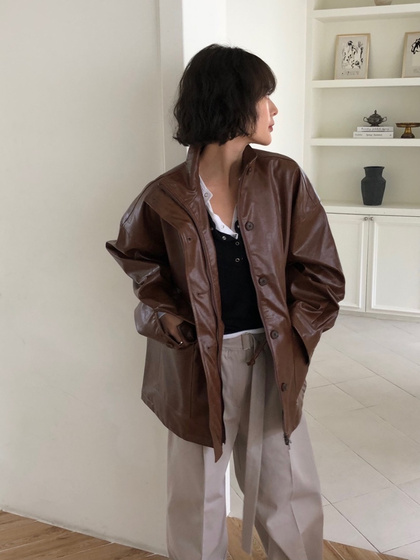 BONHEUR韓國直郵東大門代購女裝新品推薦人氣真品時尚熱賣皮衣BONHEUR-2件起皮衣