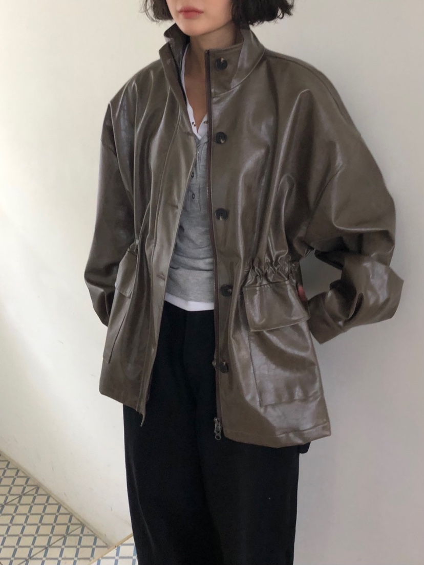 BONHEUR韓國直郵東大門代購女裝新品推薦人氣真品時尚熱賣皮衣BONHEUR-2件起皮衣圖色2