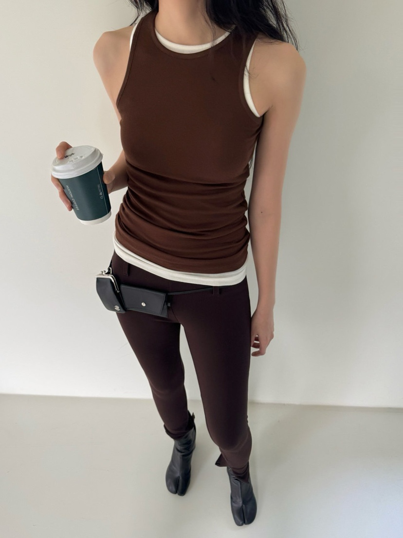 INSSENSE-A韓國直郵東大門實拍女裝新款職業熱賣吊帶背心柔軟INSSENSE-A吊帶/背心