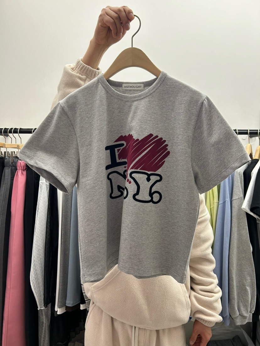 AS THOUGHT韓國直郵東大門代購女裝新款時尚推薦休閑25春夏T恤AS THOUGHTT恤圖色2