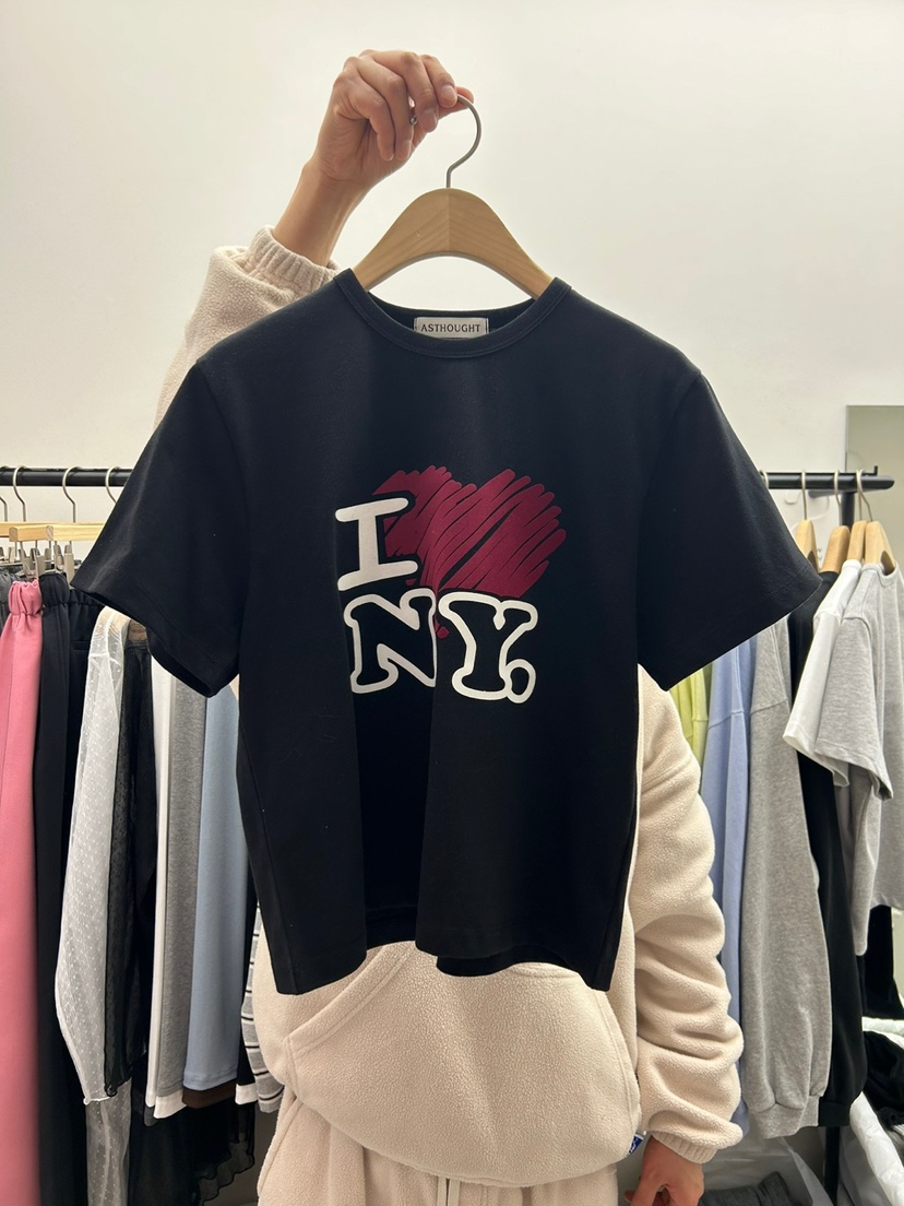 AS THOUGHT韓國直郵東大門代購女裝新款時尚推薦休閑25春夏T恤AS THOUGHTT恤圖色3