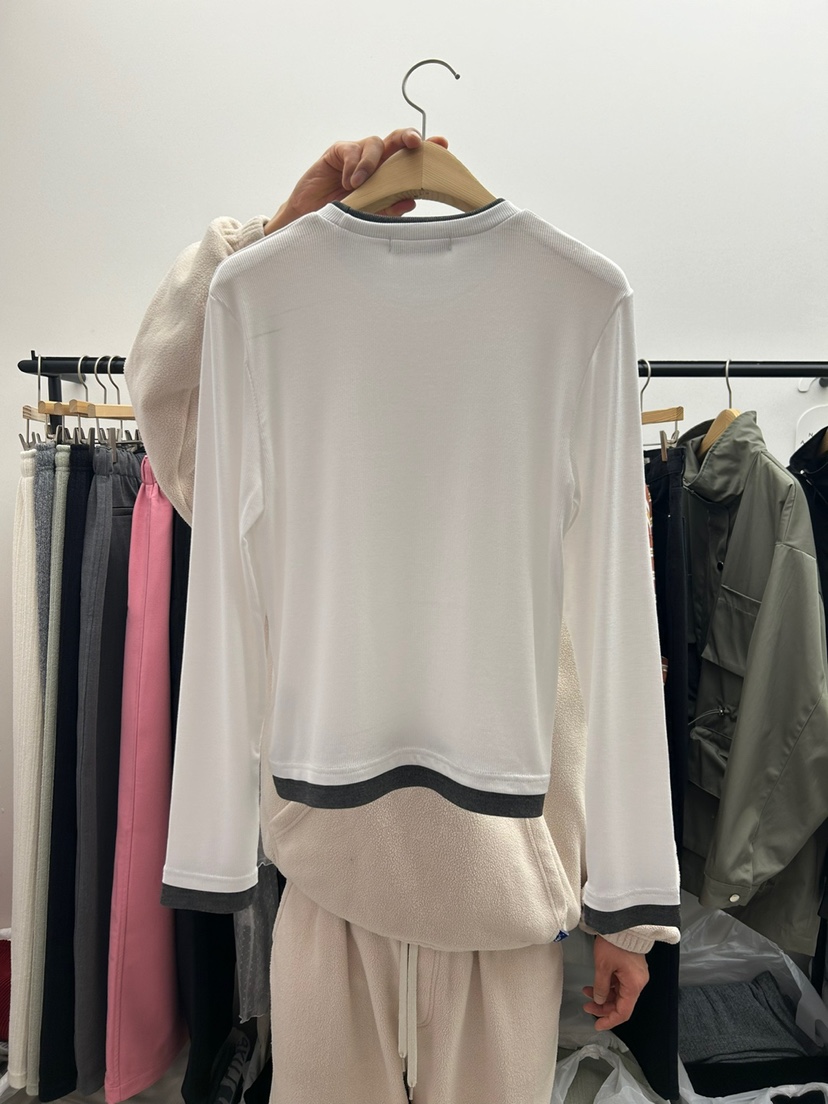 AS THOUGHT韓國直郵東大門代購女裝新品25春夏休閑長袖T恤AS THOUGHT長袖T恤