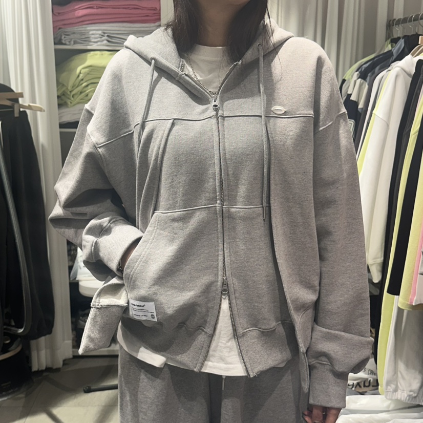 THE LOT東大門實拍女士新品職業熱賣推薦休閑衛衣拉鏈兜帽THE LOT/ LOT衛衣圖色3