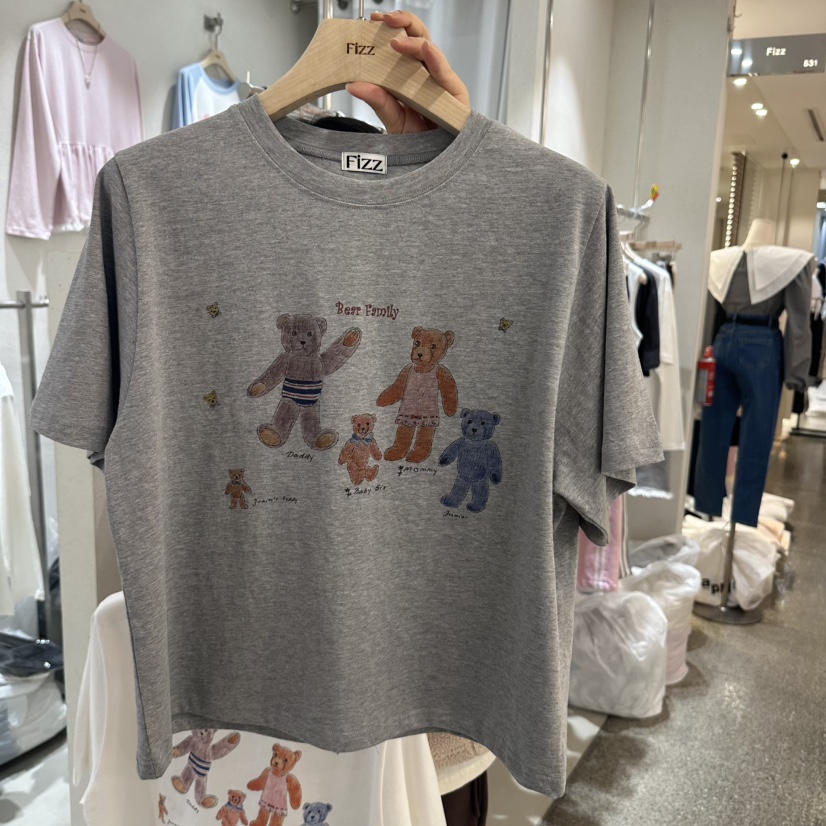 FIZZ韓國直郵女士新品職業真品時尚熱賣休閑25春夏人氣推薦T恤FIZZT恤