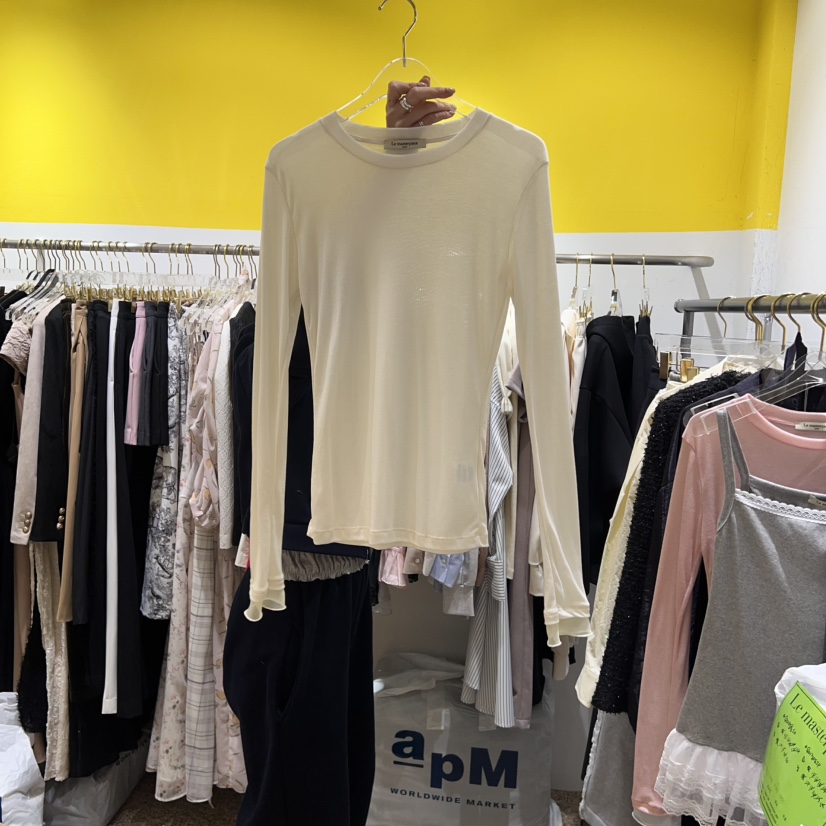 LE MASTERPLACE韓國代購女士新品熱賣時尚人氣長袖T恤歐根紗Le masterpiece長袖T恤圖色3