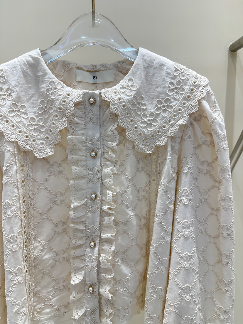 81 MARKET-L韓國直郵東大門實拍女裝新款25春夏襯衫蕾絲衫81 MARKET-L襯衫/蕾絲衫