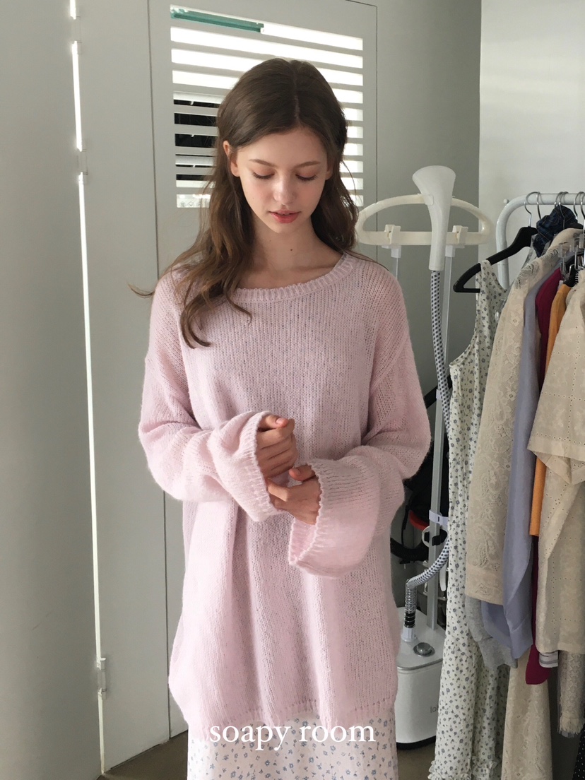 SOAPYROOM韓國直郵女裝新品職業時尚真品25春夏針織衫馬海毛SOAPYROOM針織衫
