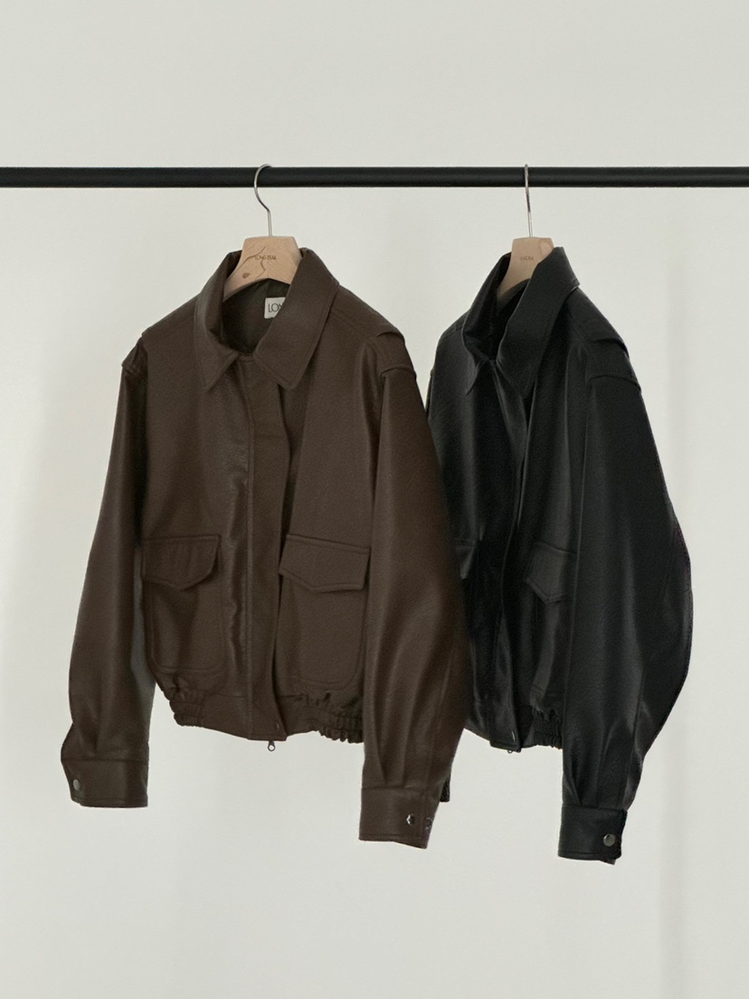 LONG PEAK直郵韓國代購女裝新品真品人氣時尚25春夏皮衣皮革LONG PEAK皮衣