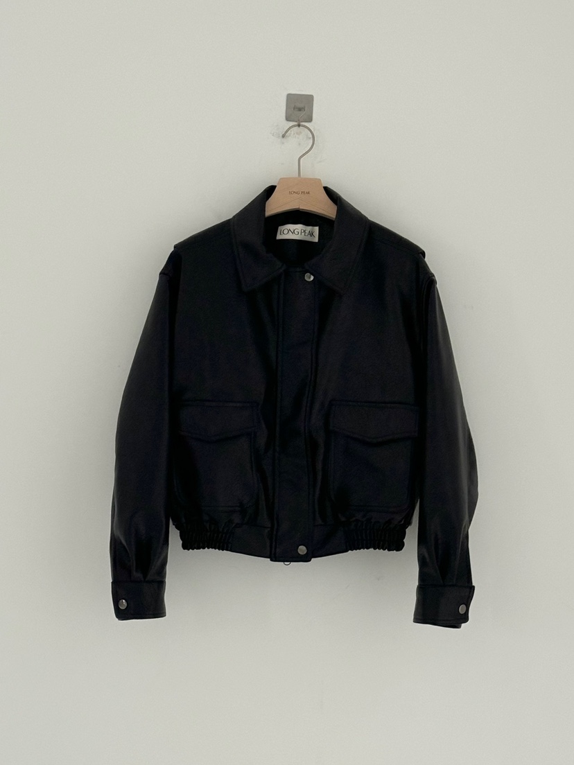 LONG PEAK直郵韓國代購女裝新品真品人氣時尚25春夏皮衣皮革LONG PEAK皮衣圖色2