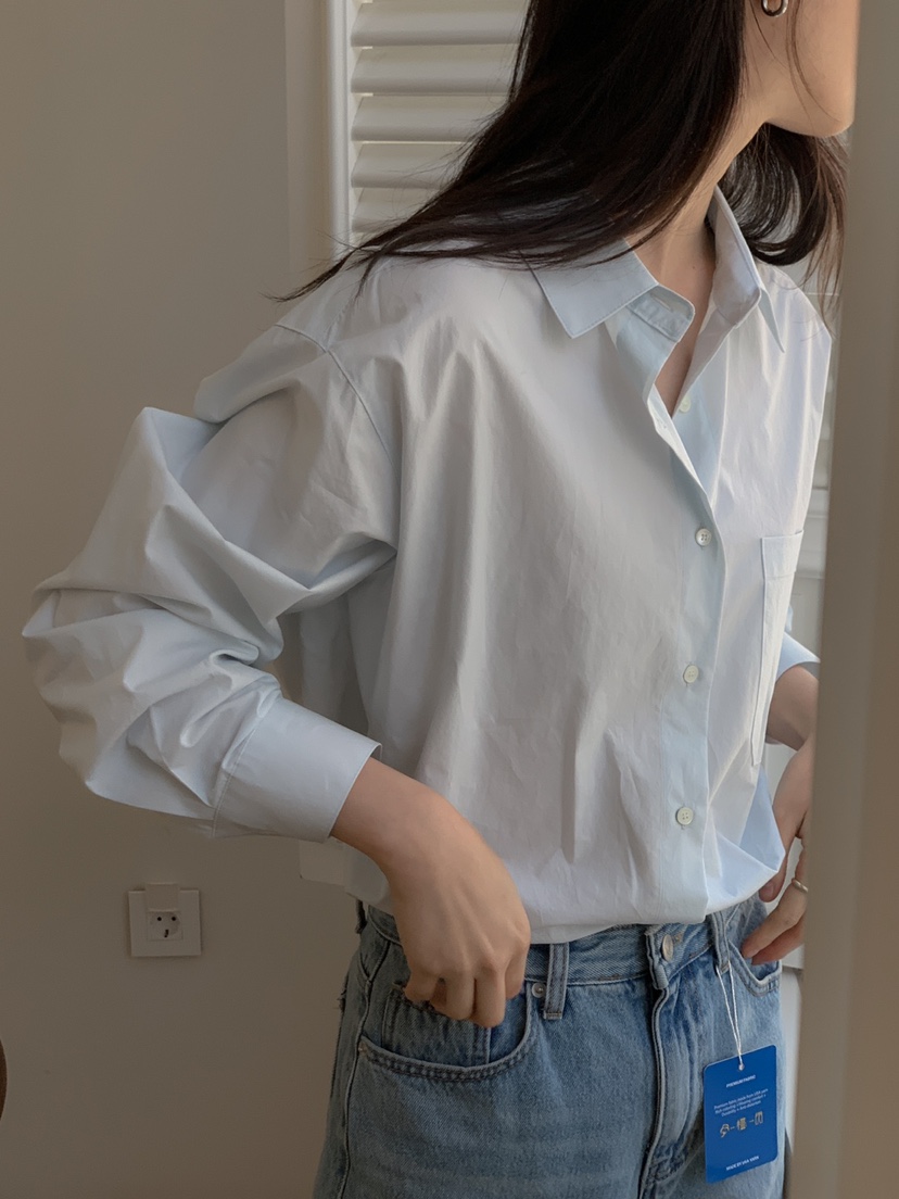 LONG PEAK直郵韓國代購女裝新款時尚人氣休閑25春夏襯衫蕾絲衫LONG PEAK襯衫/蕾絲衫