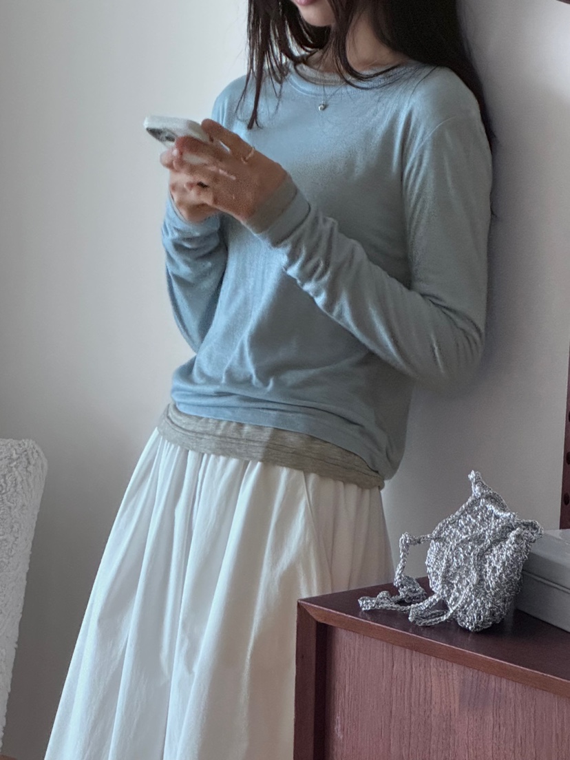LONG PEAK韓國直郵女裝新品休閑人氣職業熱賣時尚推薦長袖T恤LONG PEAK長袖T恤